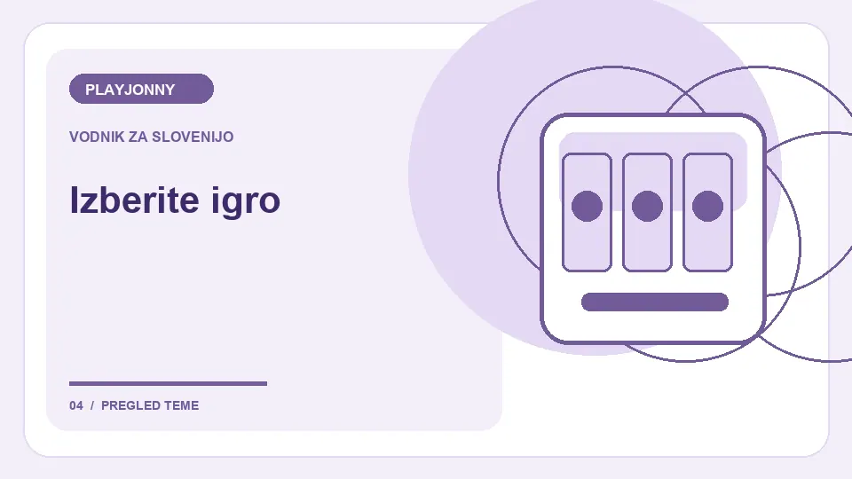 Vodniki po igralniških igrah: Izberite igro – ilustracija za pregled iger