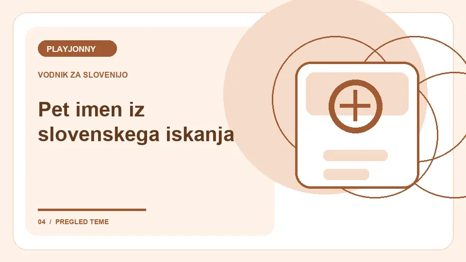 PLAYJONNY: jasen pregled igralnice za slovenske igralce: Pet imen iz slovenskega iskanja – ilustracija za pregled pogojev
