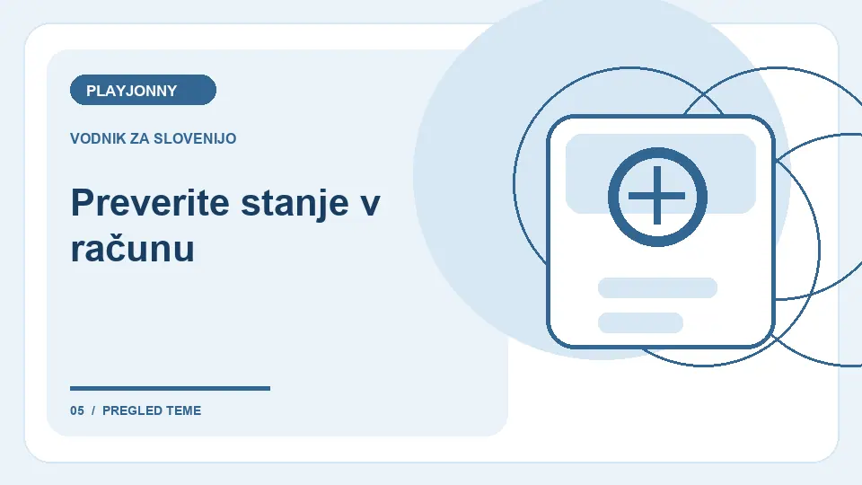 Odgovorno igranje: Preverite stanje v računu – ilustracija za pregled pogojev