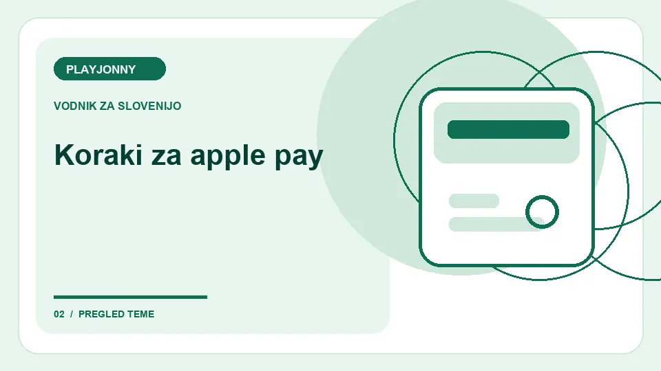 Apple Pay na PLAYJONNY – polog s telefonom: Koraki za apple pay – ilustracija za pregled plačil