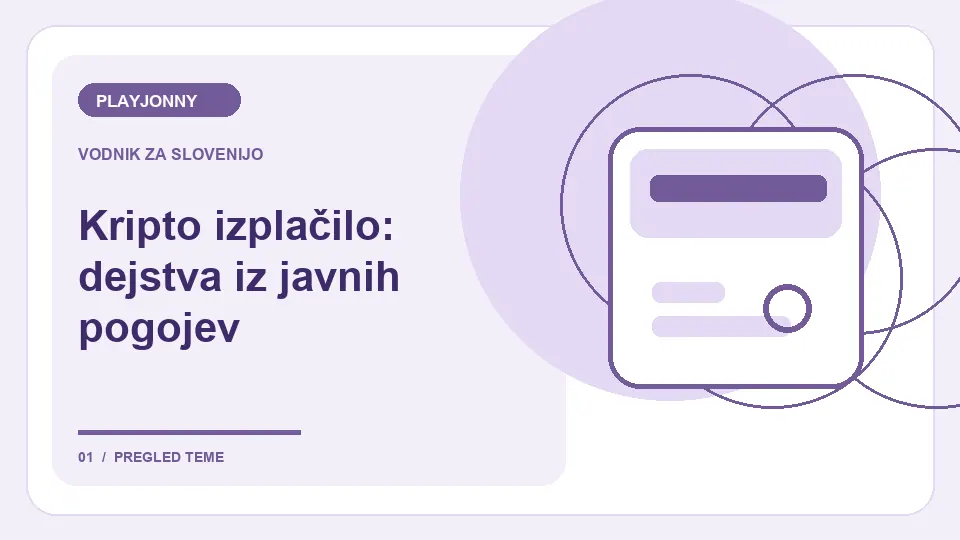 Kripto izplačilo PLAYJONNY – omrežje in preverjanje: Kripto izplačilo: dejstva iz javnih pogojev – ilustracija za pregled plačil