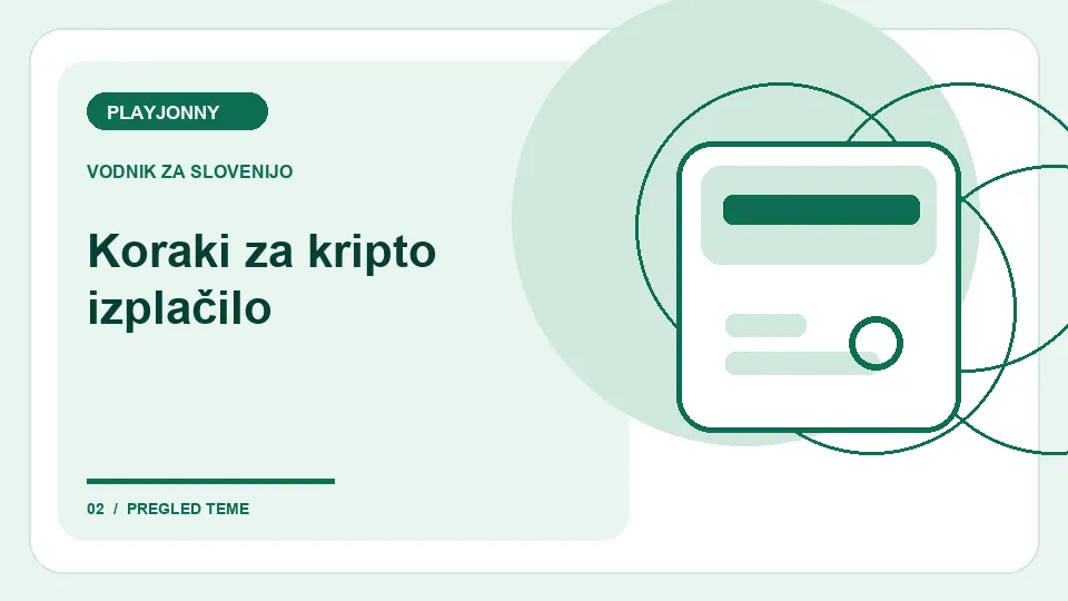 Kripto izplačilo PLAYJONNY – omrežje in preverjanje: Koraki za kripto izplačilo – ilustracija za pregled plačil
