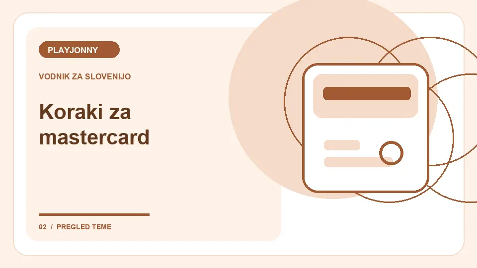 Mastercard na PLAYJONNY – polog in izplačilo: Koraki za mastercard – ilustracija za pregled plačil