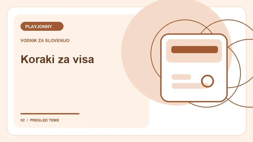 Visa na PLAYJONNY – polog in izplačilo: Koraki za visa – ilustracija za pregled plačil
