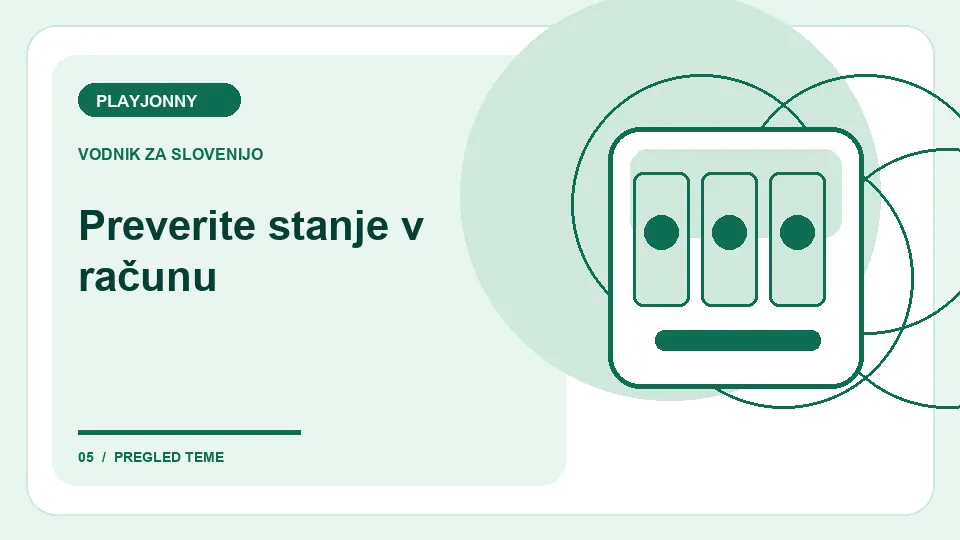 Avtomati ali namizne igre: Preverite stanje v računu – ilustracija za pregled iger