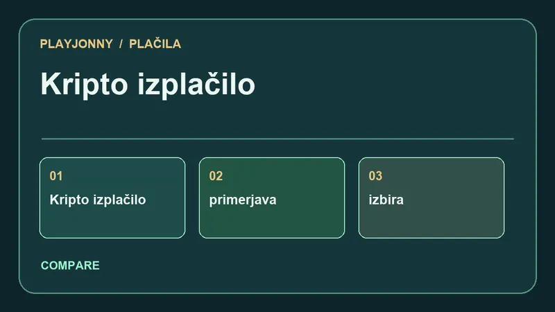 Primerjava plačilnih poti za Kripto izplačilo